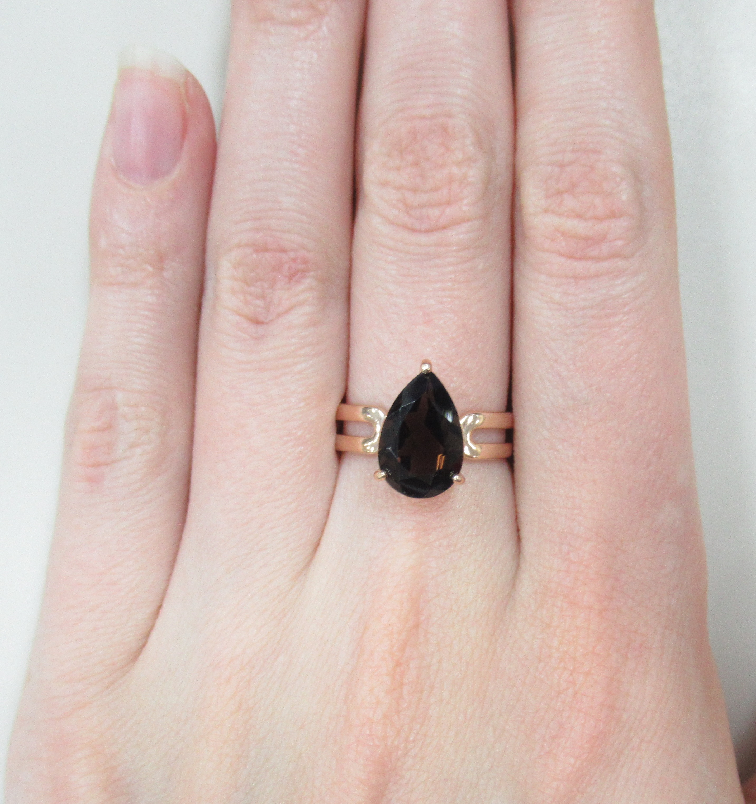 Серебряное кольцо с раухтопазом